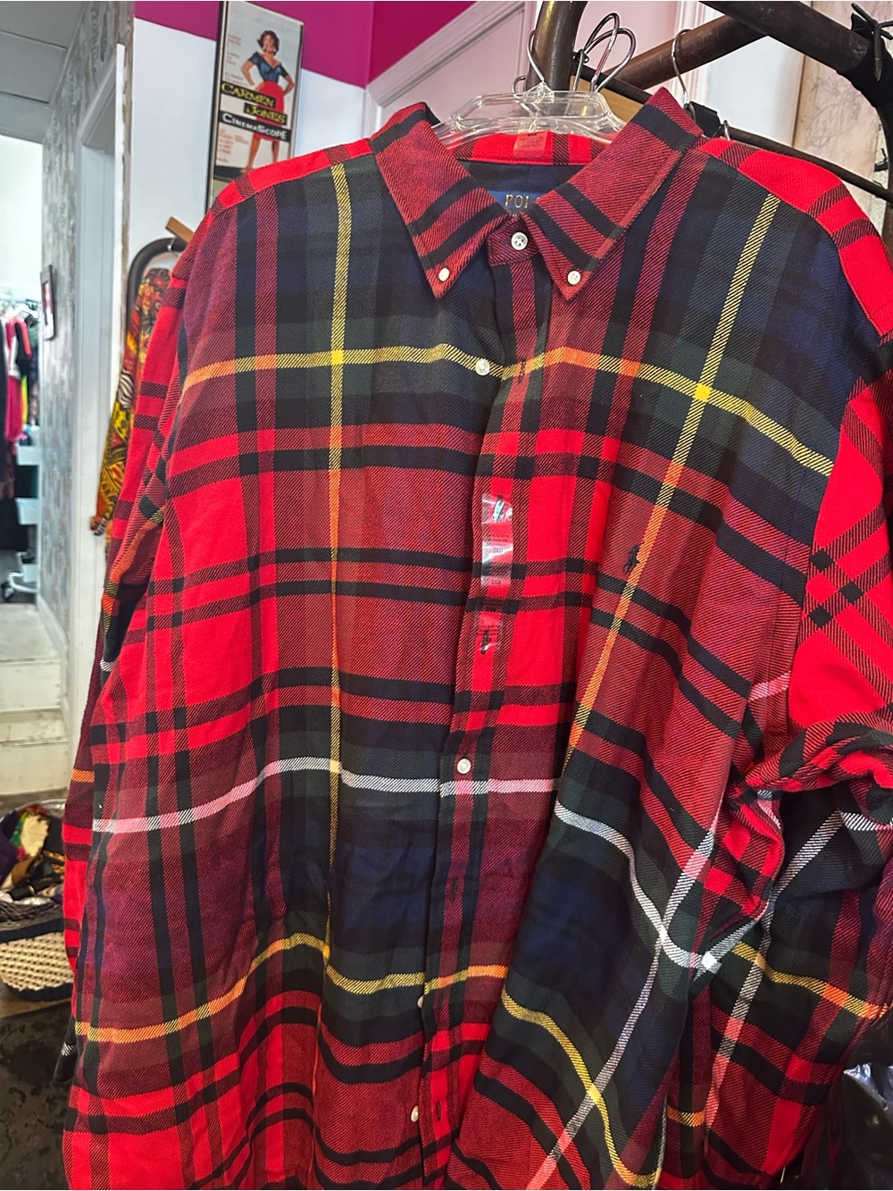 Polo Ralph Lauren red Flannel shirt